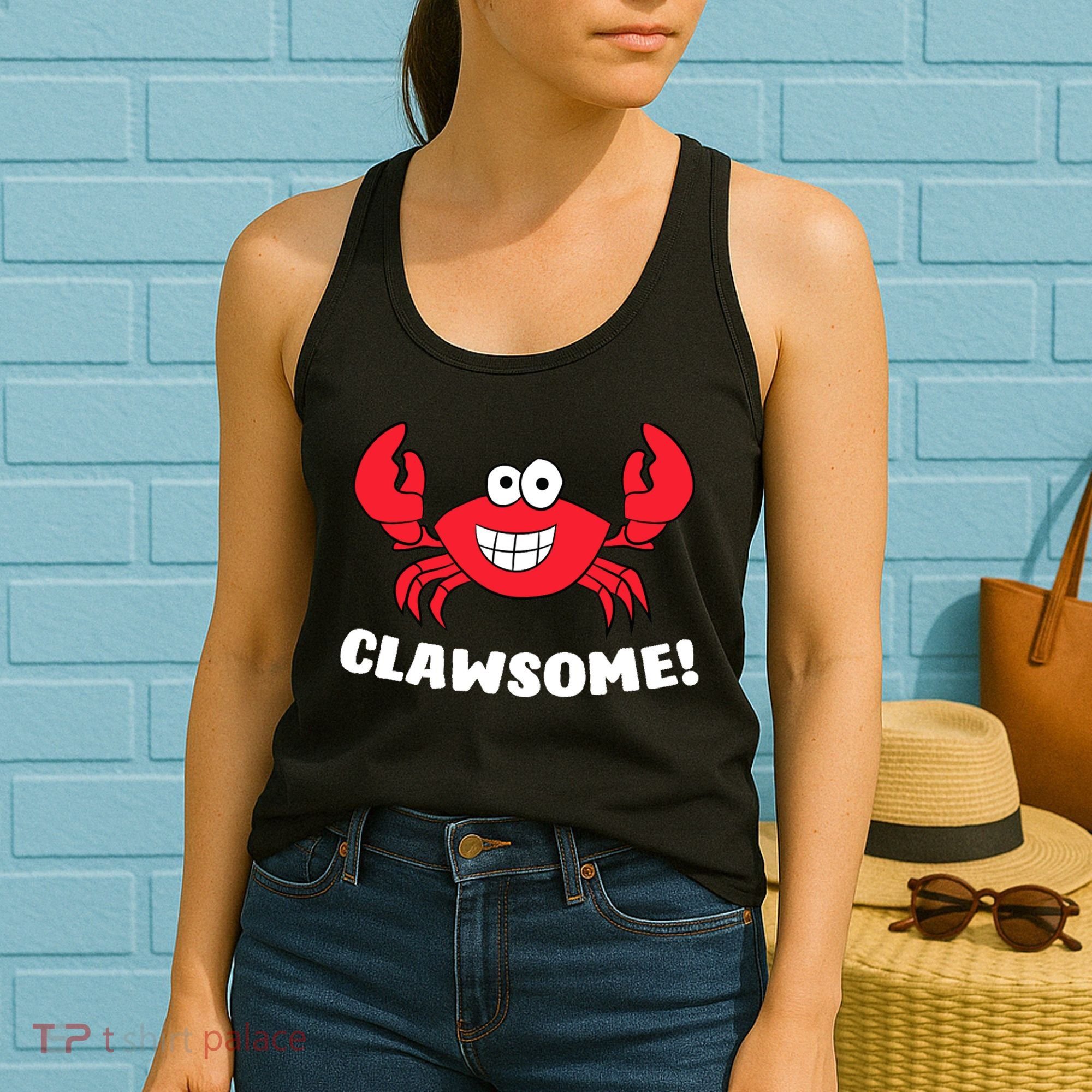 Funny Lobster Clawsome Sea Crab Cartoon Lobster Women's Tank Top