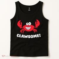 Funny Lobster Clawsome Sea Crab Cartoon Lobster Tank Top thumb 2