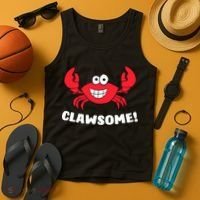 Funny Lobster Clawsome Sea Crab Cartoon Lobster Tank Top thumb 4