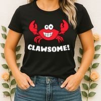 Funny Lobster Clawsome Sea Crab Cartoon Lobster Women's T-Shirt thumb 2