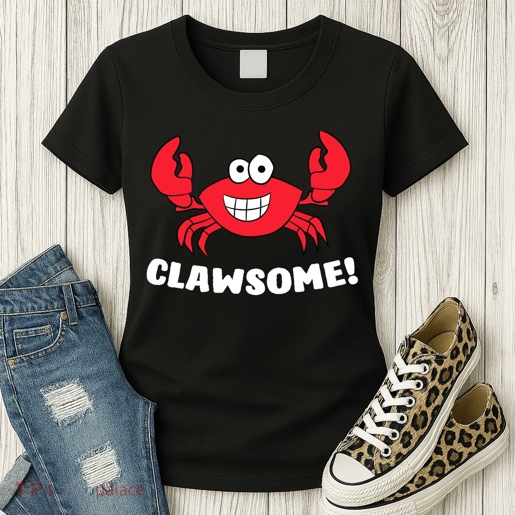 Funny Lobster Clawsome Sea Crab Cartoon Lobster Women's T-Shirt