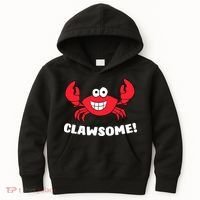 Funny Lobster Clawsome Sea Crab Cartoon Lobster Kids Hoodie thumb 0