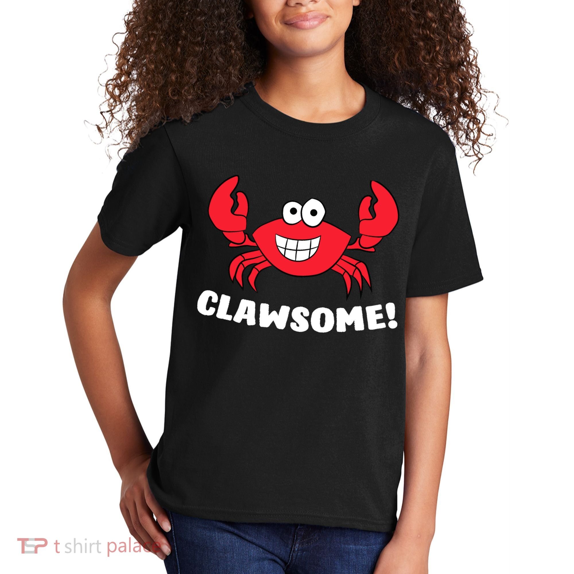 Funny Lobster Clawsome Sea Crab Cartoon Lobster Kids T-Shirt