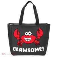 Funny Lobster Clawsome Sea Crab Cartoon Lobster Tote Bag thumb 0