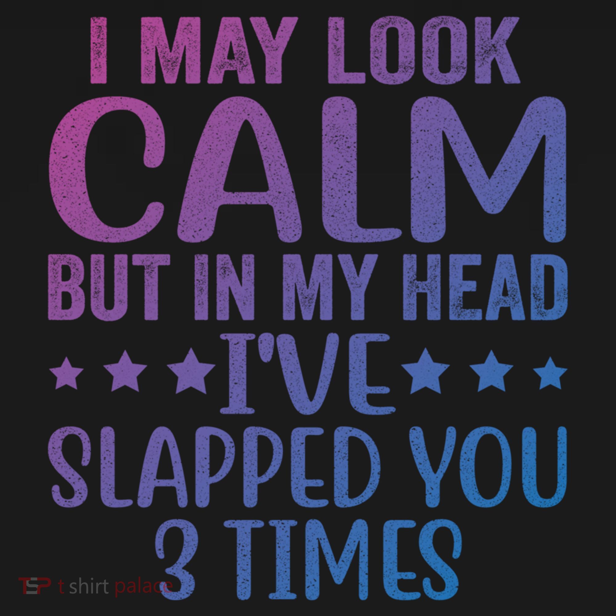 Funny Look Calm But In My Head Ive Slapped You 3 Times Cute Gift Women's Hoodie