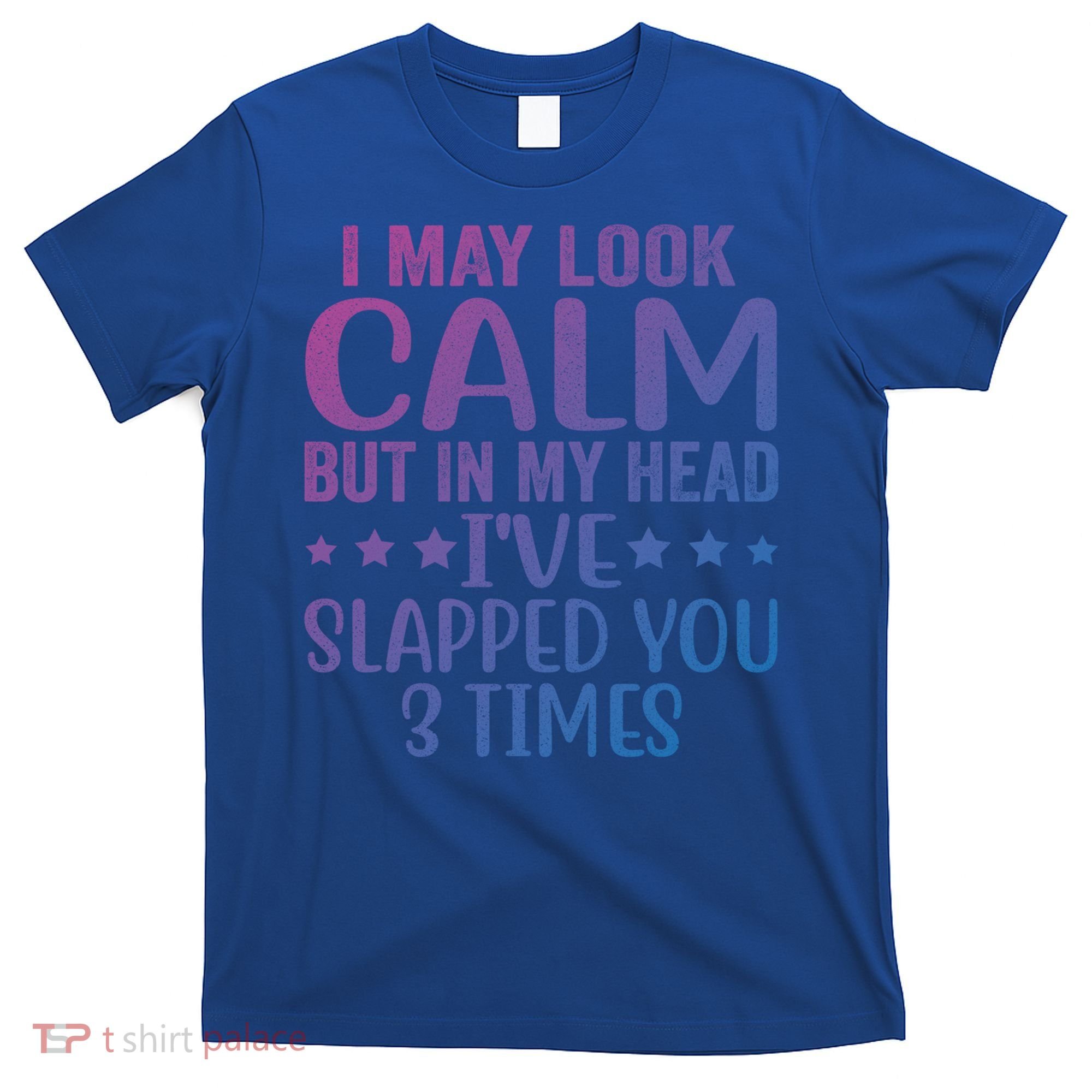 Funny Look Calm But In My Head Ive Slapped You 3 Times Cute Gift T-Shirt