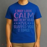 Funny Look Calm But In My Head Ive Slapped You 3 Times Cute Gift T-Shirt thumb 3