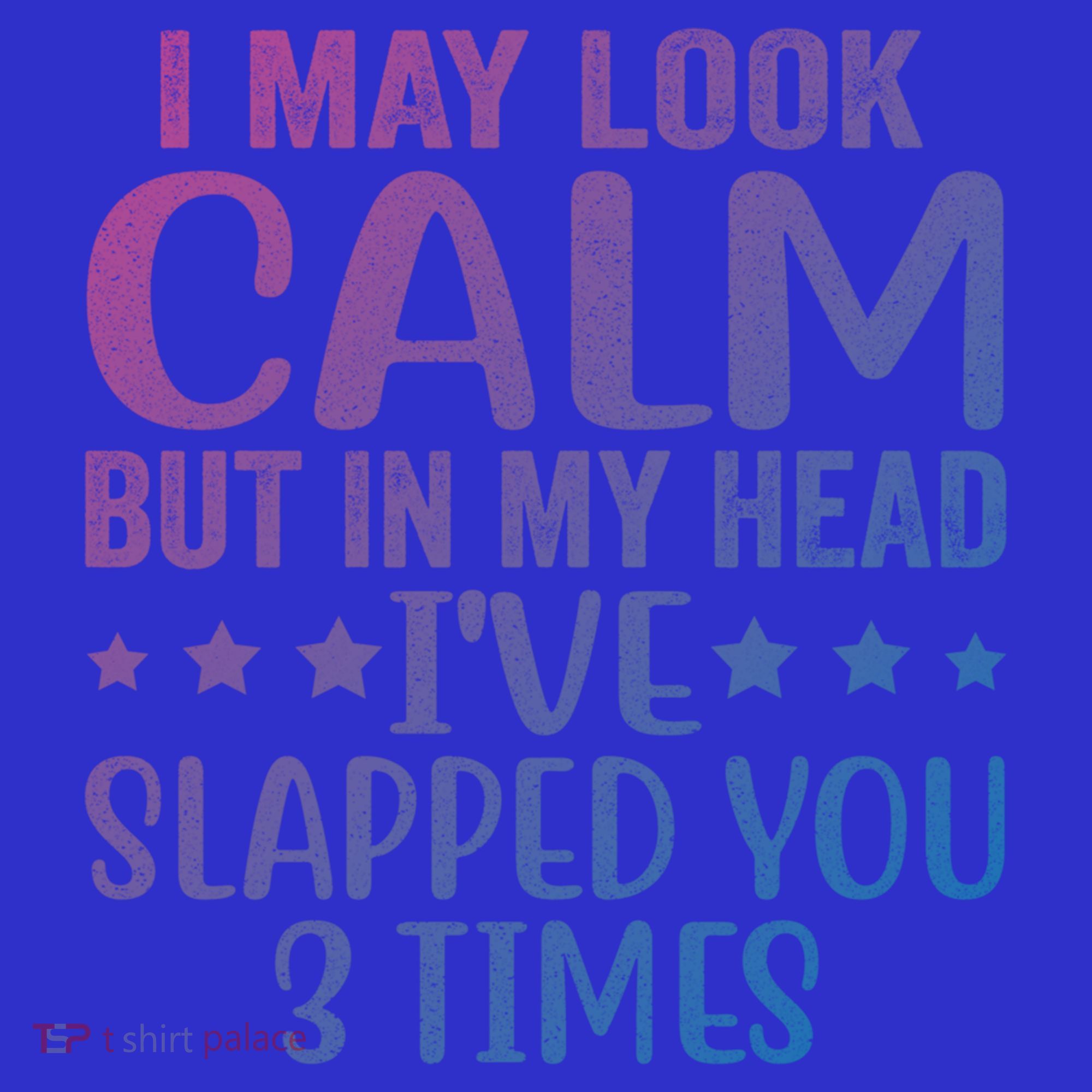 Funny Look Calm But In My Head Ive Slapped You 3 Times Cute Gift T-Shirt