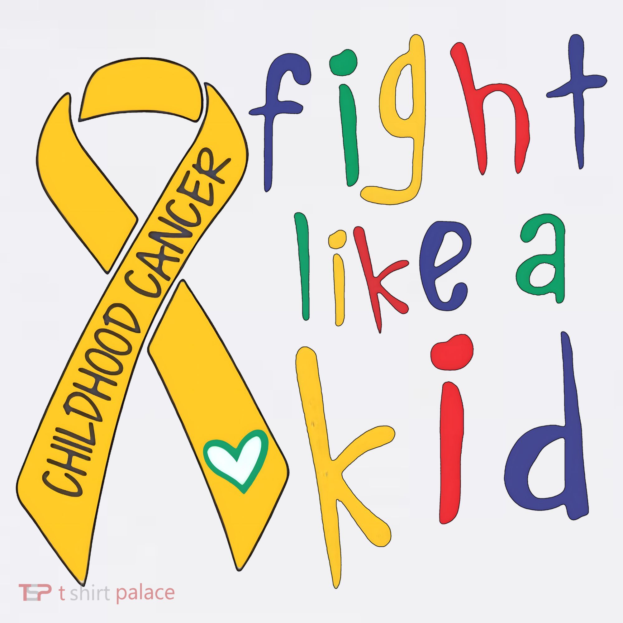 Fight Like Childhood Cancer Awareness Month Gold Ribbon T-Shirt