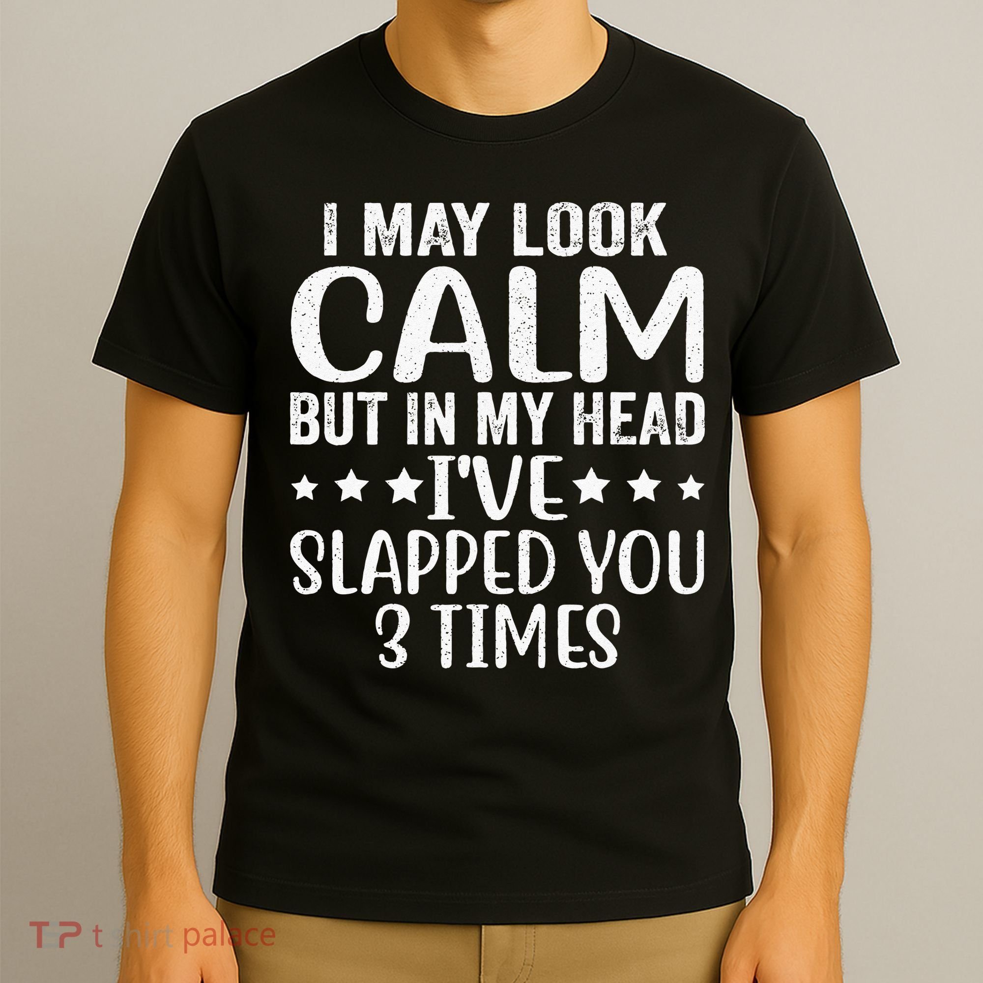 Funny Look Calm But In My Head Ive Slapped You 3 Times T-Shirt