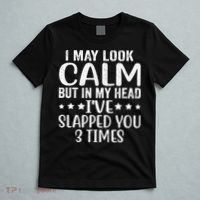 Funny Look Calm But In My Head Ive Slapped You 3 Times T-Shirt thumb 5