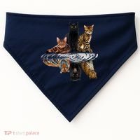 Funny Little Cats Big Cats USA-Made Doggie Bandana thumb 0