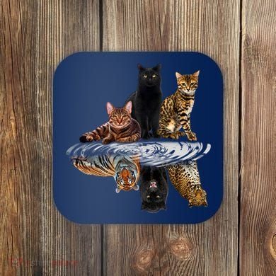 Funny Little Cats Big Cats Coaster