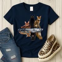 Funny Little Cats Big Cats Women's T-Shirt thumb 3