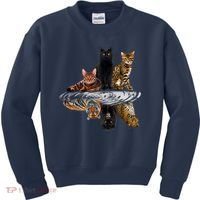 Funny Little Cats Big Cats Kids Sweatshirt thumb 0