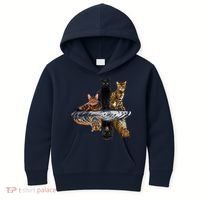 Funny Little Cats Big Cats Kids Hoodie thumb 0