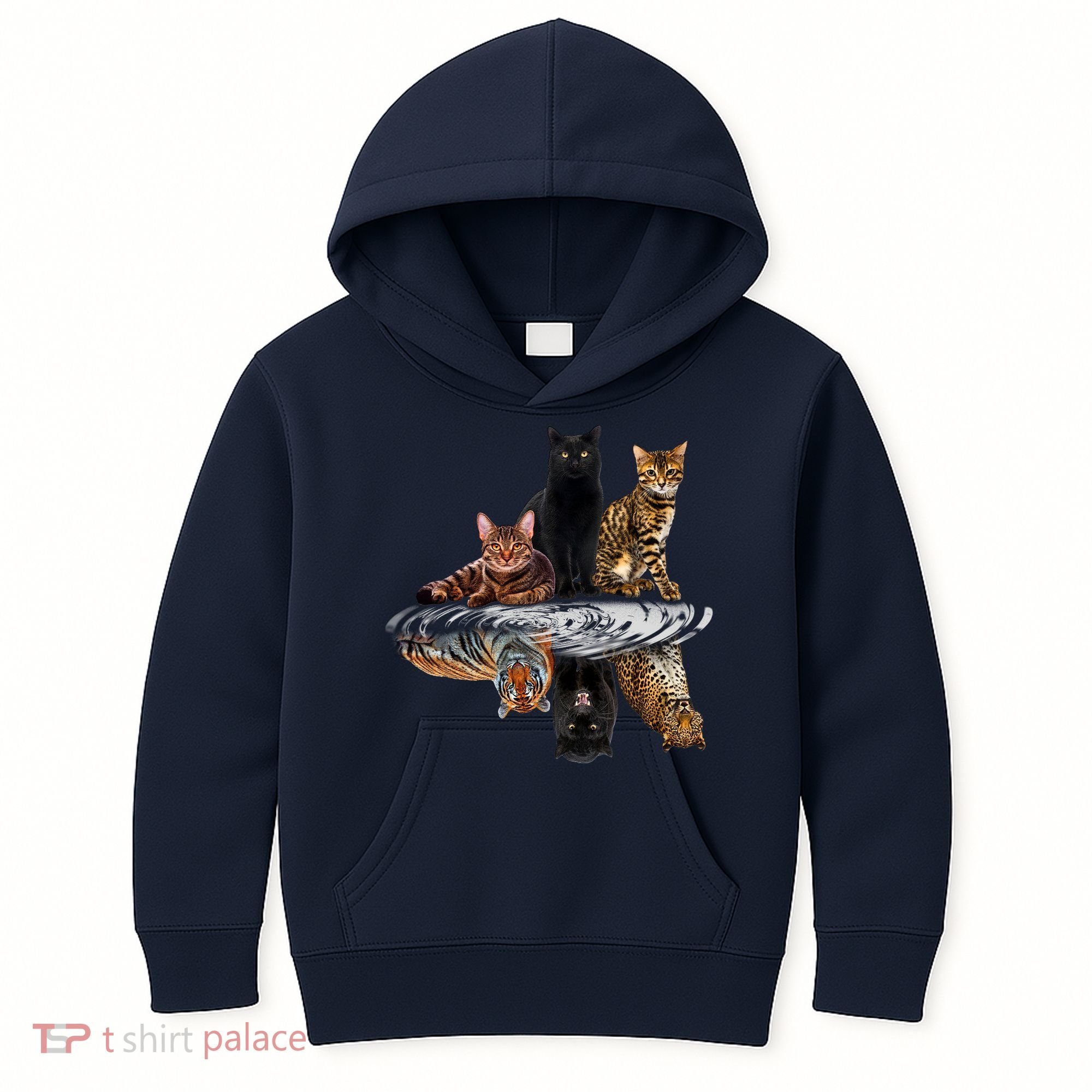 Funny Little Cats Big Cats Kids Hoodie