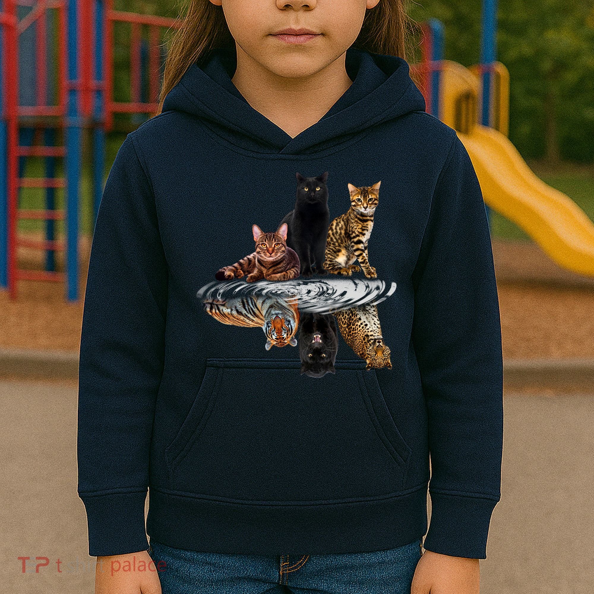 Funny Little Cats Big Cats Kids Hoodie