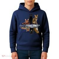 Funny Little Cats Big Cats Kids Hoodie thumb 4