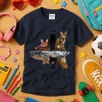 Funny Little Cats Big Cats Kids T-Shirt thumb 3