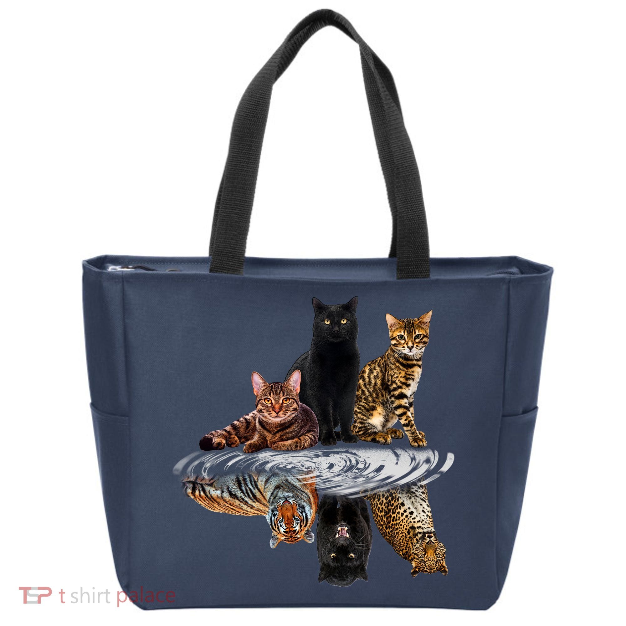 Funny Little Cats Big Cats Tote Bag