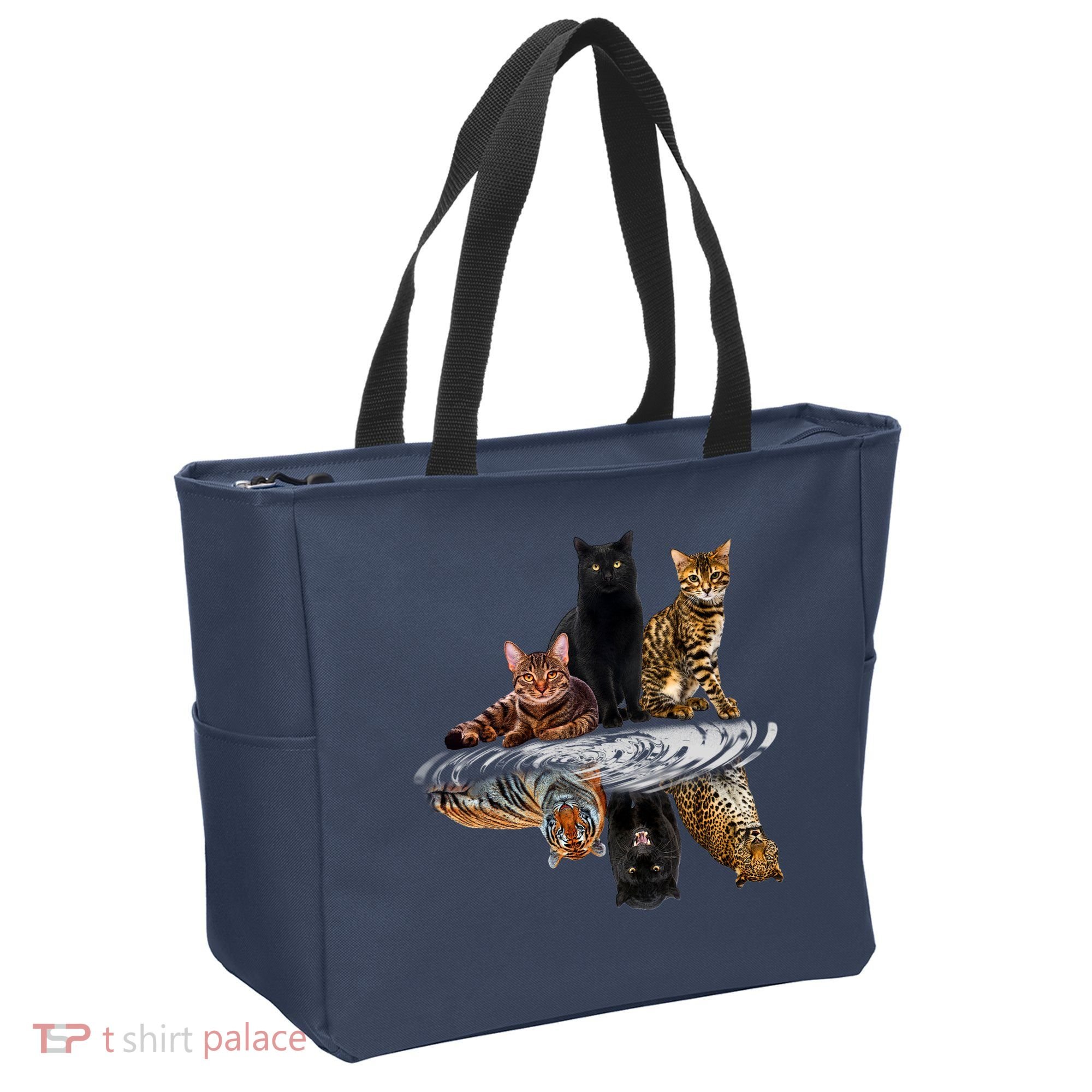 Funny Little Cats Big Cats Tote Bag