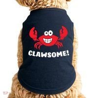 Funny Lobster Clawsome Sea Crab Cartoon Lobster Doggie Tank thumb 0