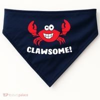 Funny Lobster Clawsome Sea Crab Cartoon Lobster USA-Made Doggie Bandana thumb 0