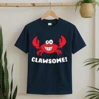 Funny Lobster Clawsome Sea Crab Cartoon Lobster T-Shirt thumb 2