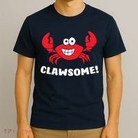 Funny Lobster Clawsome Sea Crab Cartoon Lobster T-Shirt thumb 3