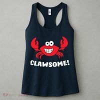 Funny Lobster Clawsome Sea Crab Cartoon Lobster Women's Tank Top thumb 3