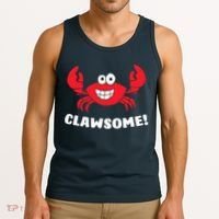 Funny Lobster Clawsome Sea Crab Cartoon Lobster Tank Top thumb 3