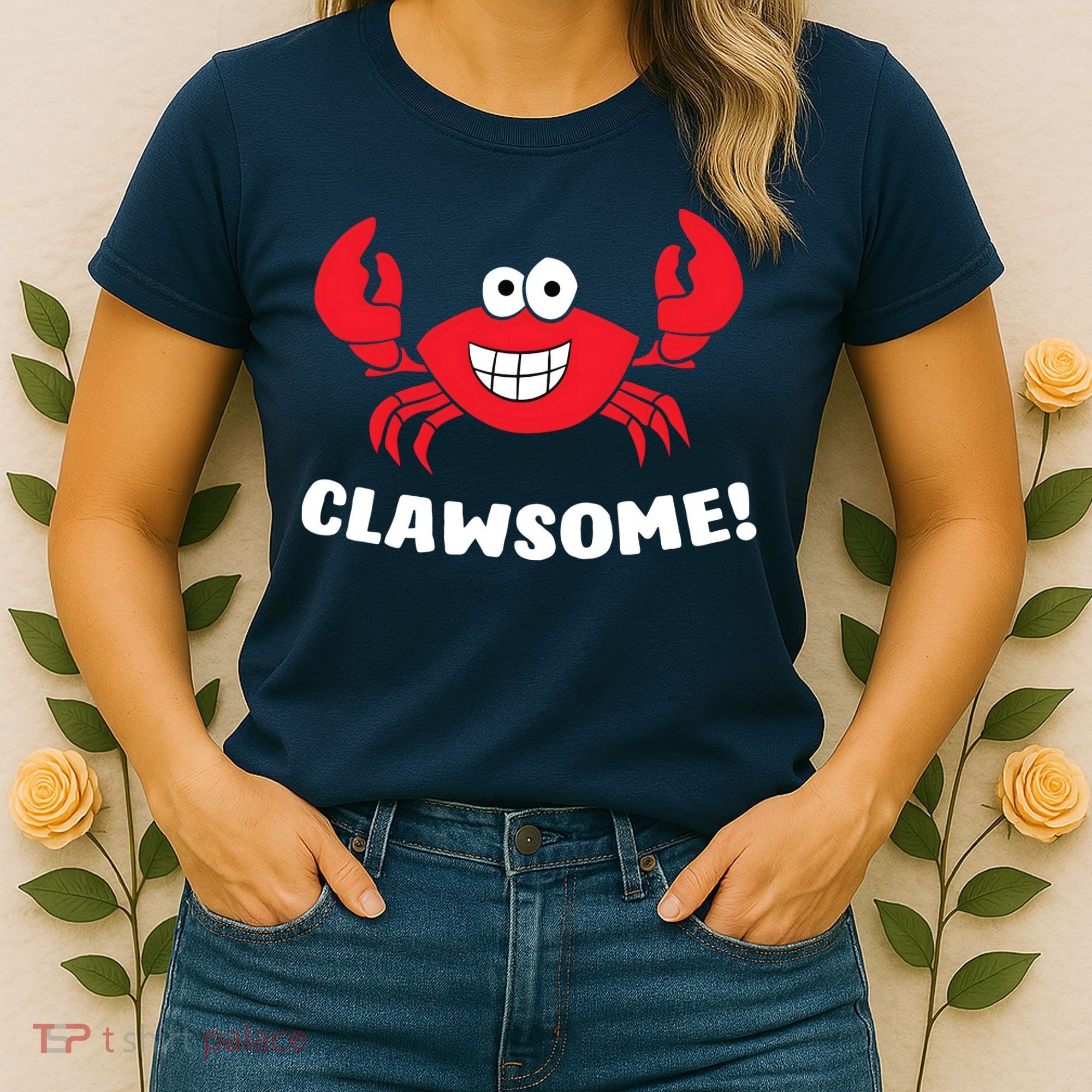 Funny Lobster Clawsome Sea Crab Cartoon Lobster Women's T-Shirt