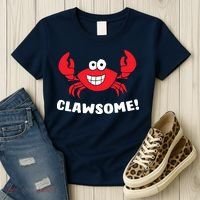 Funny Lobster Clawsome Sea Crab Cartoon Lobster Women's T-Shirt thumb 3