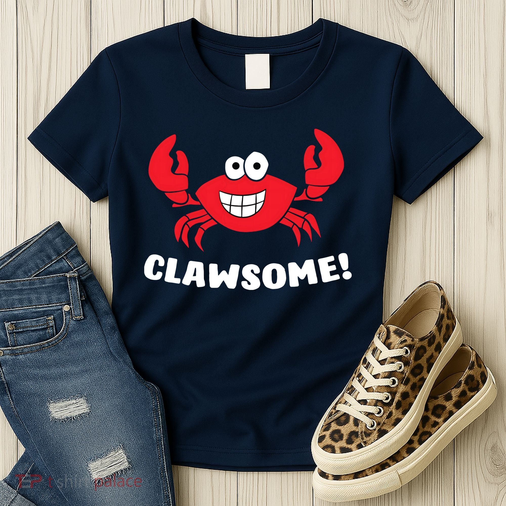 Funny Lobster Clawsome Sea Crab Cartoon Lobster Women's T-Shirt