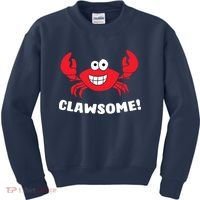 Funny Lobster Clawsome Sea Crab Cartoon Lobster Kids Sweatshirt thumb 0