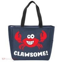 Funny Lobster Clawsome Sea Crab Cartoon Lobster Tote Bag thumb 0