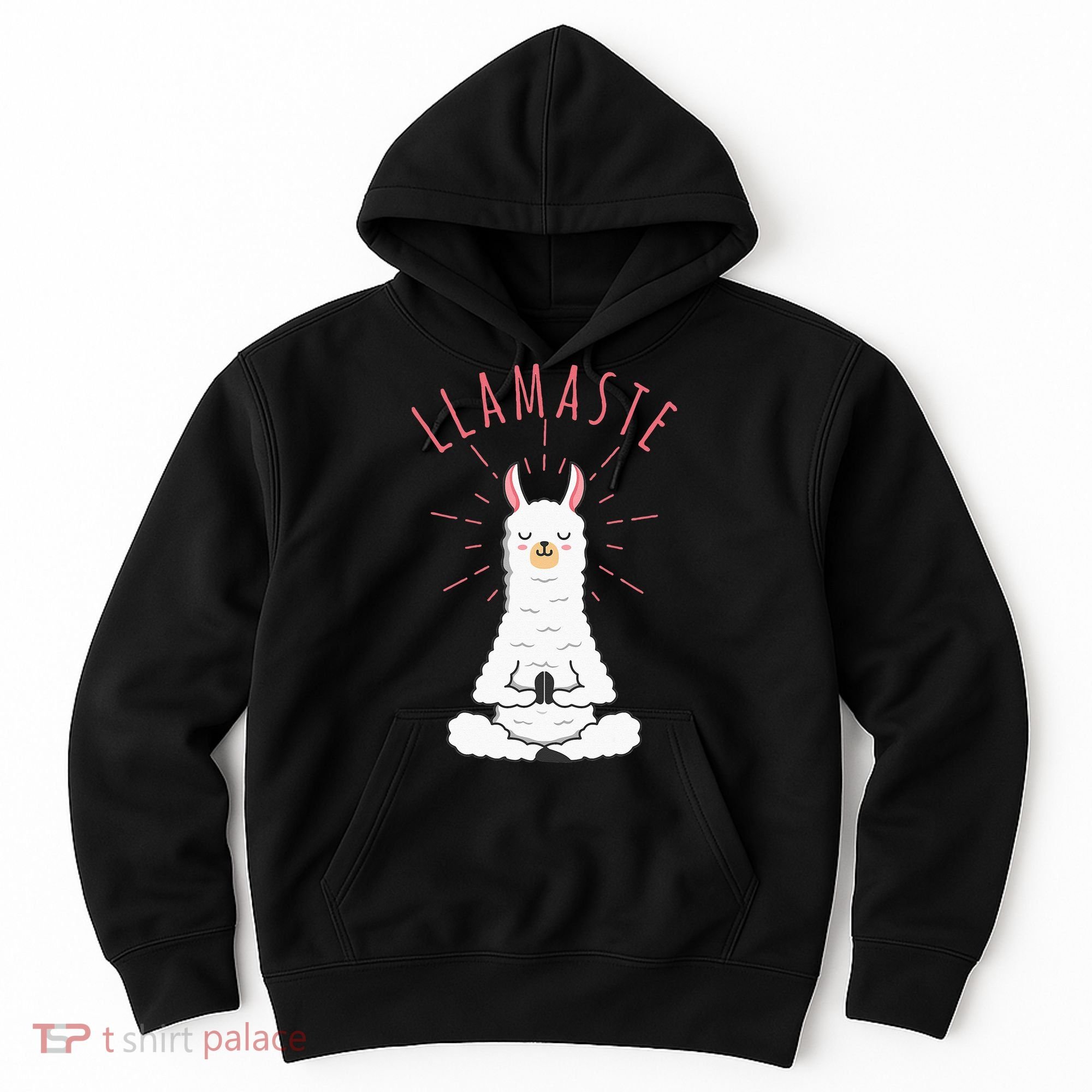 Funny Llama Do Yoga Llamaste Namaste Funny Yoga Meditation Hoodie