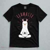 Funny Llama Do Yoga Llamaste Namaste Funny Yoga Meditation T-Shirt thumb 5