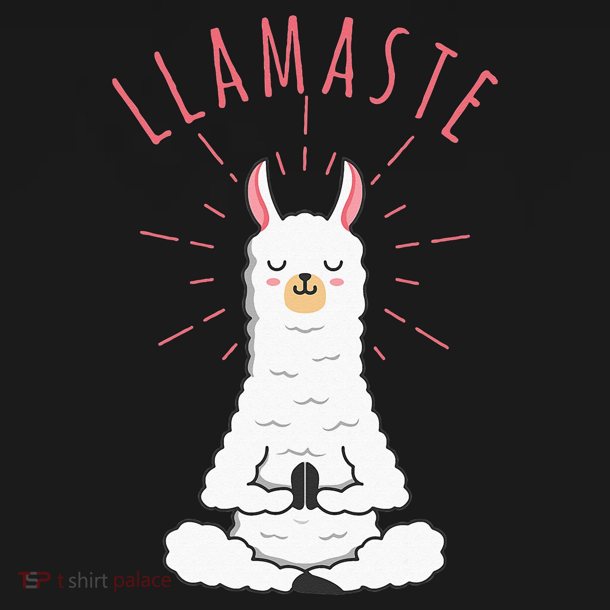 Funny Llama Do Yoga Llamaste Namaste Funny Yoga Meditation T-Shirt