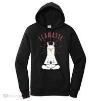 Funny Llama Do Yoga Llamaste Namaste Funny Yoga Meditation Women's Hoodie thumb 0