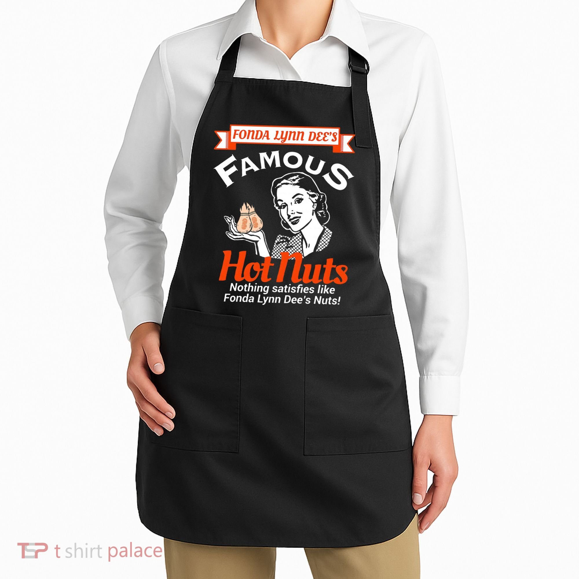 Fonda Lynn Dees Nuts Satisfies Funny Adult Humor Short Sleeve Apron