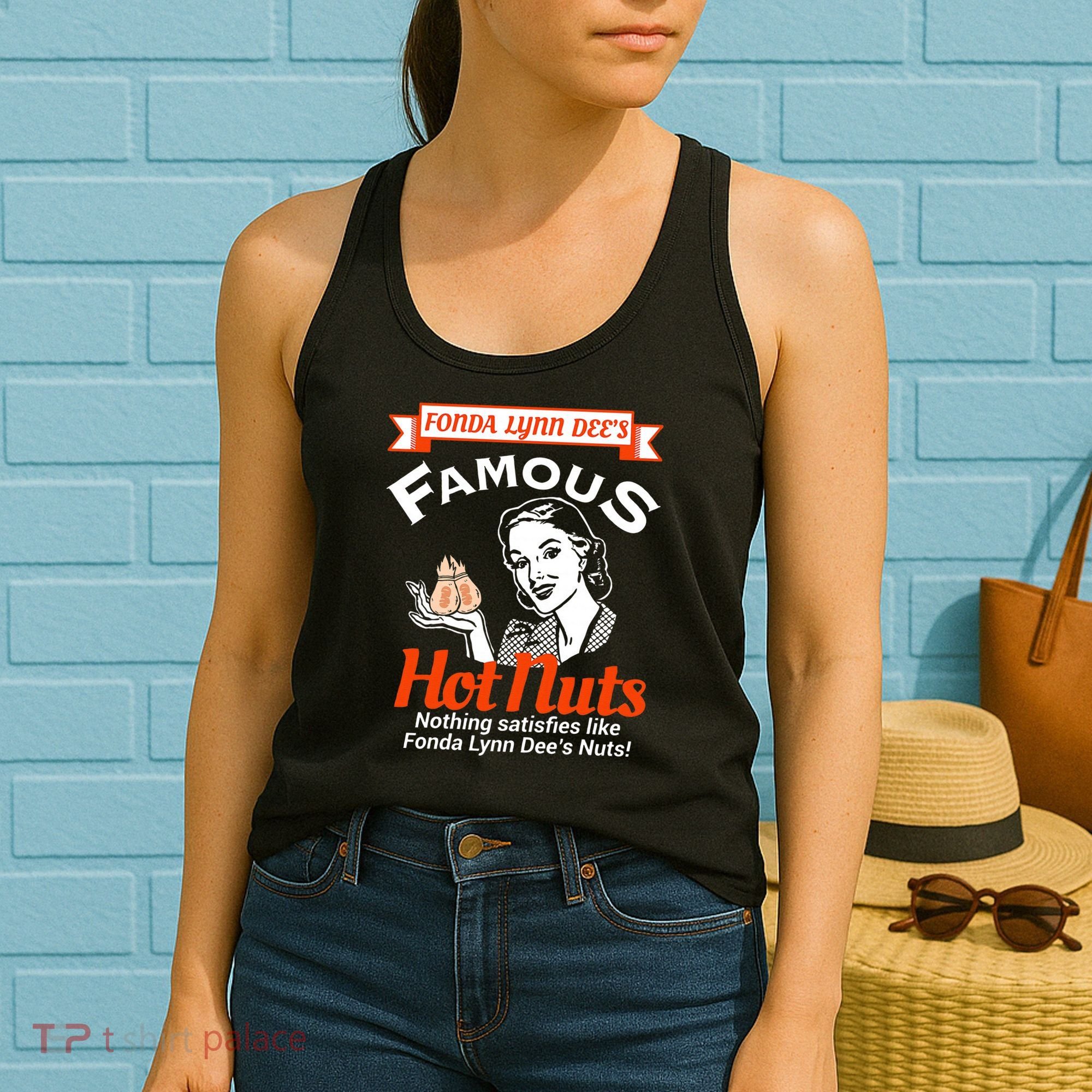 Fonda Lynn Dees Nuts Satisfies Funny Adult Humor Short Sleeve Women's Tank Top