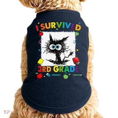 Funny Last Day Of Third 3rd Grade I Survived Third 3rd Grade Doggie Tank