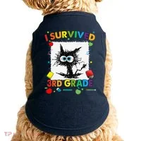 Funny Last Day Of Third 3rd Grade I Survived Third 3rd Grade Doggie Tank thumb 0