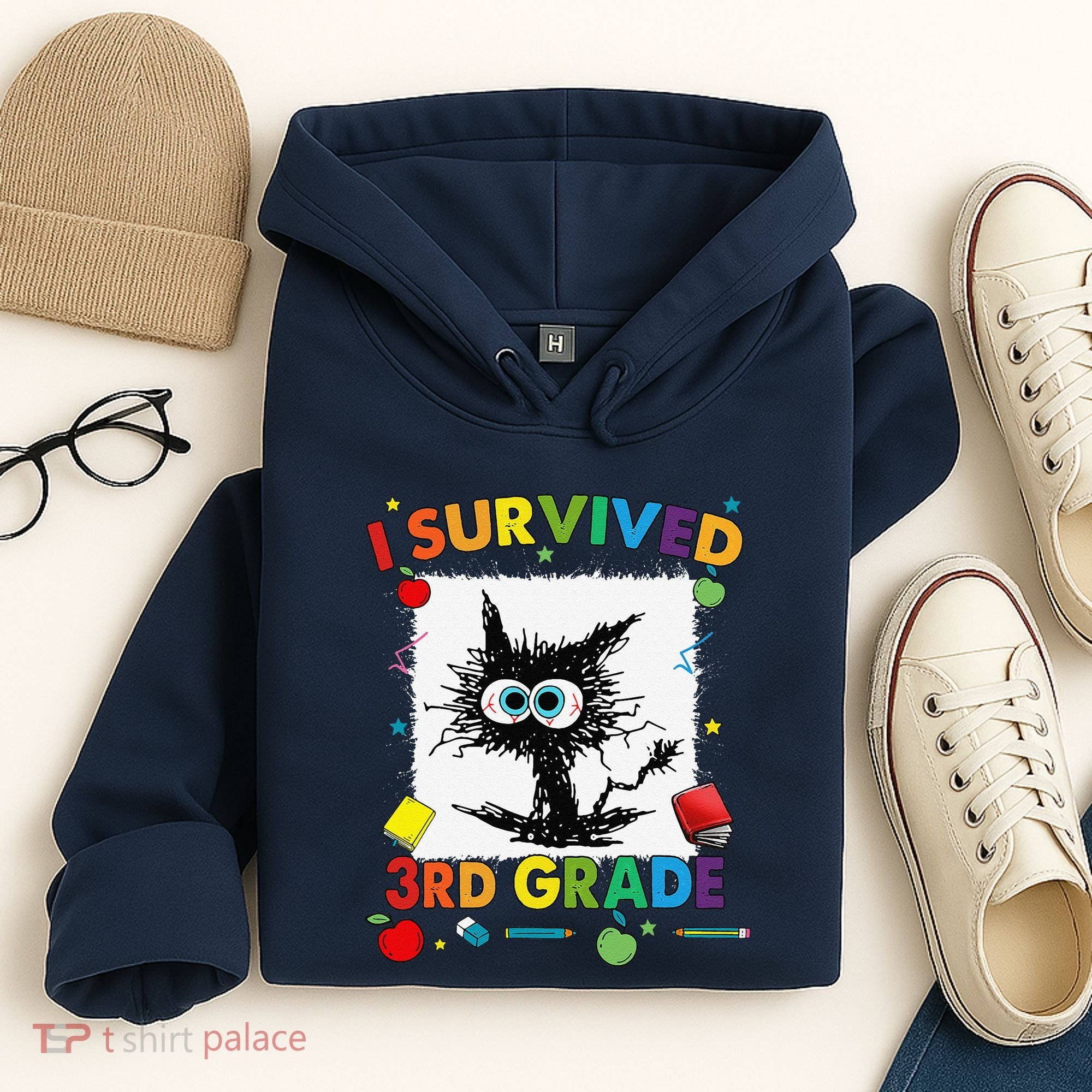 Funny Last Day Of Third 3rd Grade I Survived Third 3rd Grade Hoodie