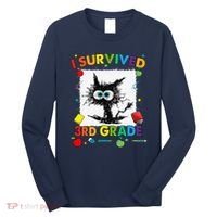 Funny Last Day Of Third 3rd Grade I Survived Third 3rd Grade Long Sleeve Shirt thumb 0
