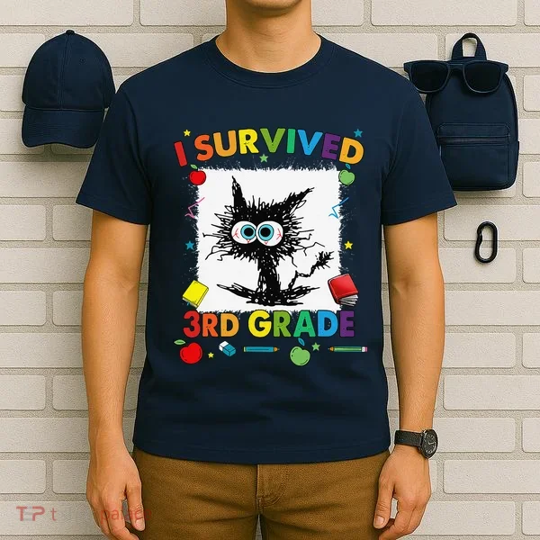 Funny Last Day Of Third 3rd Grade I Survived Third 3rd Grade T-Shirt