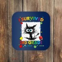Funny Last Day Of Third 3rd Grade I Survived Third 3rd Grade Coaster thumb 0