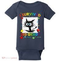Funny Last Day Of Third 3rd Grade I Survived Third 3rd Grade Baby Bodysuit thumb 0